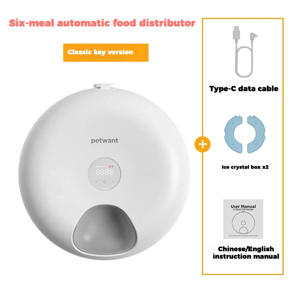 6-Meal Smart Pet Feeder – App-Controlled, Automatic, & Keeps Food Fresh