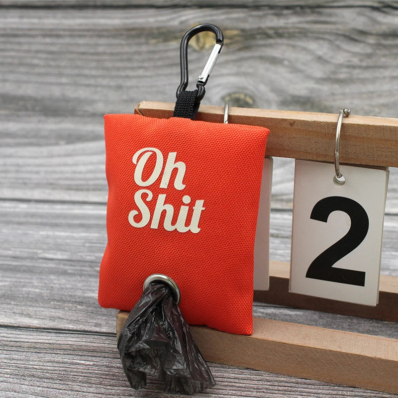 Pet Poop Bag Dispenser with &quot;Oh Shit&quot; Design