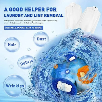 Reusable Pet Hair Remover Laundry Balls – Effective Fur &amp; Lint Catcher for Washing Machines